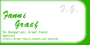 fanni graef business card